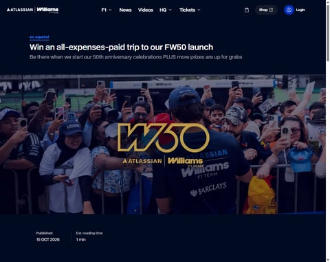 Preview Trip To Atlassian Williams F1 Team's FW50 Launch