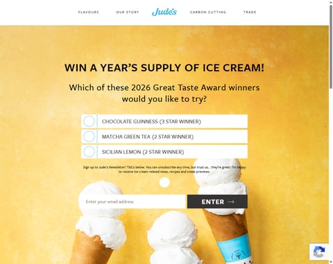 Preview Year's Supply Of Jude's Ice Cream