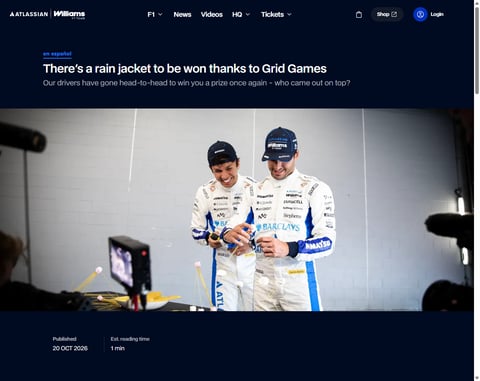 Preview Atlassian Williams F1 Team Rain Jacket