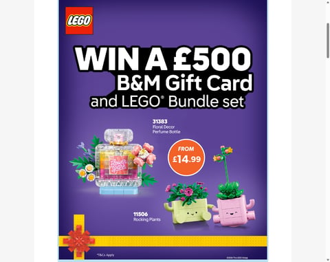 Preview £500 B&M Gift Card