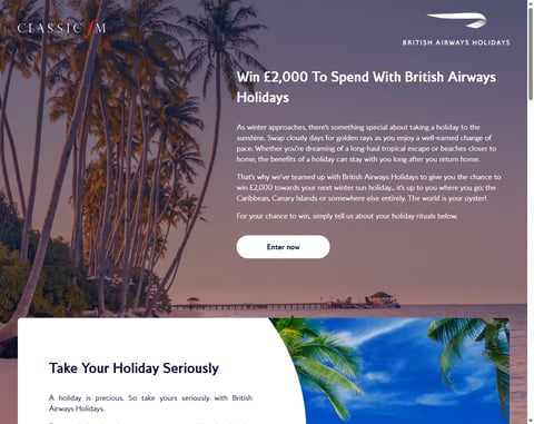 Preview £2,000 British Airways Holiday